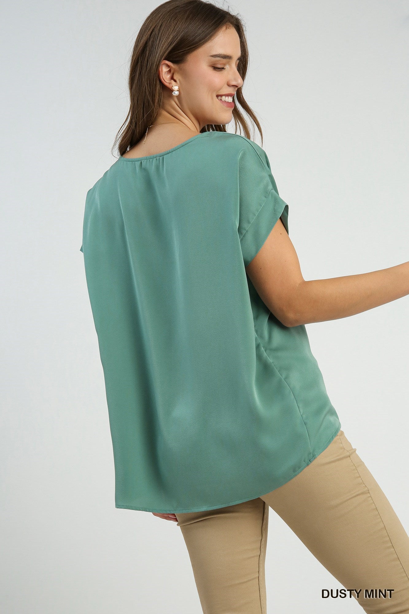 Mint Short Sleeve Blouse