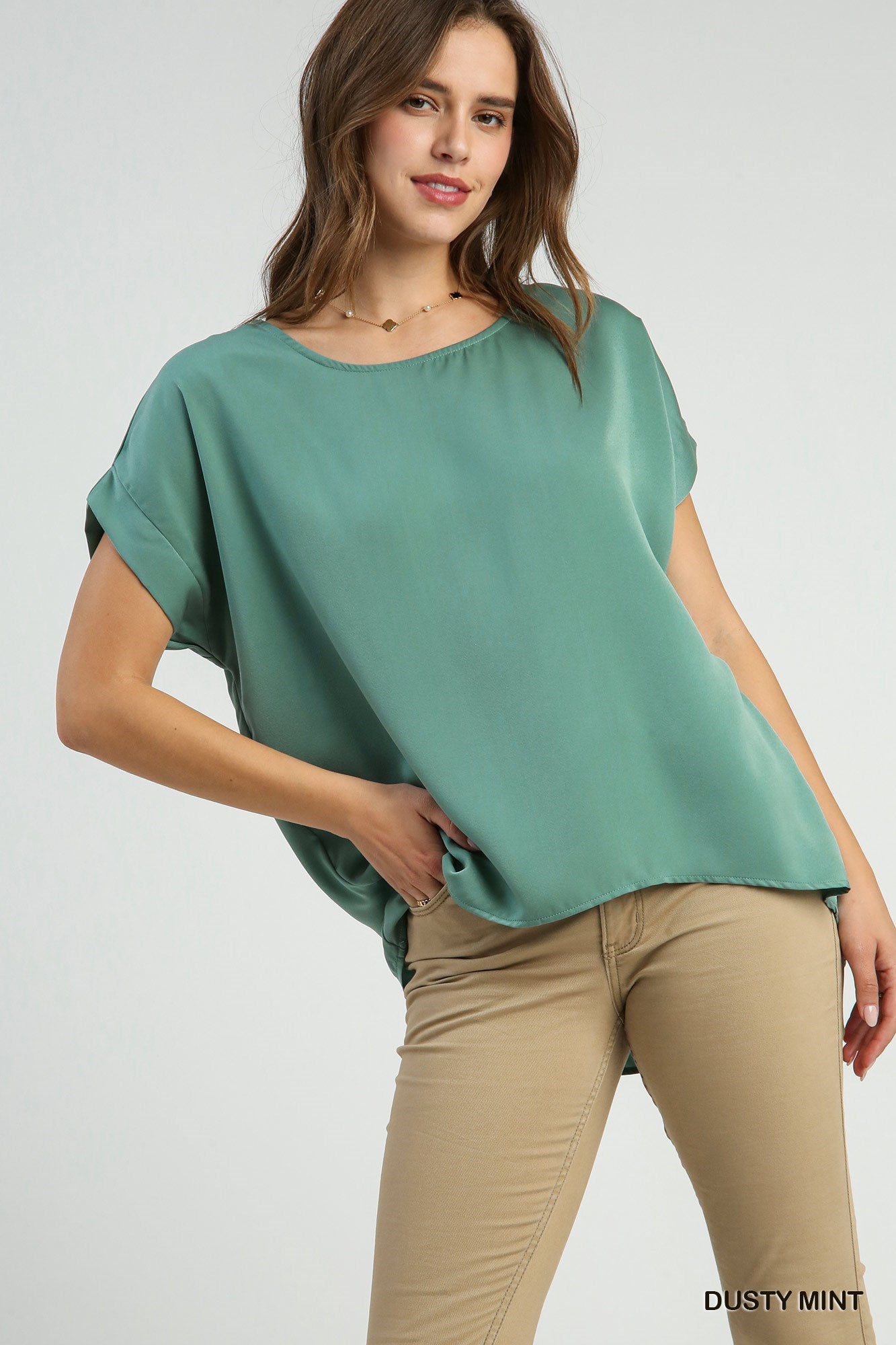 Mint Short Sleeve Blouse