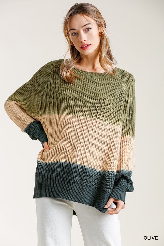 Sale - Olive Ombre Sweater