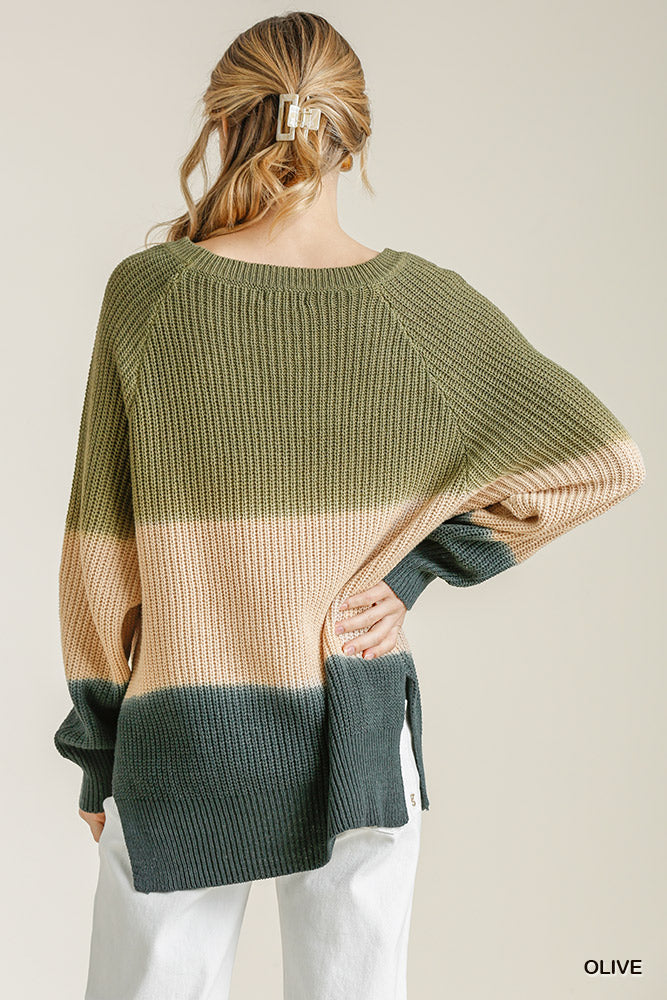 Sale - Olive Ombre Sweater