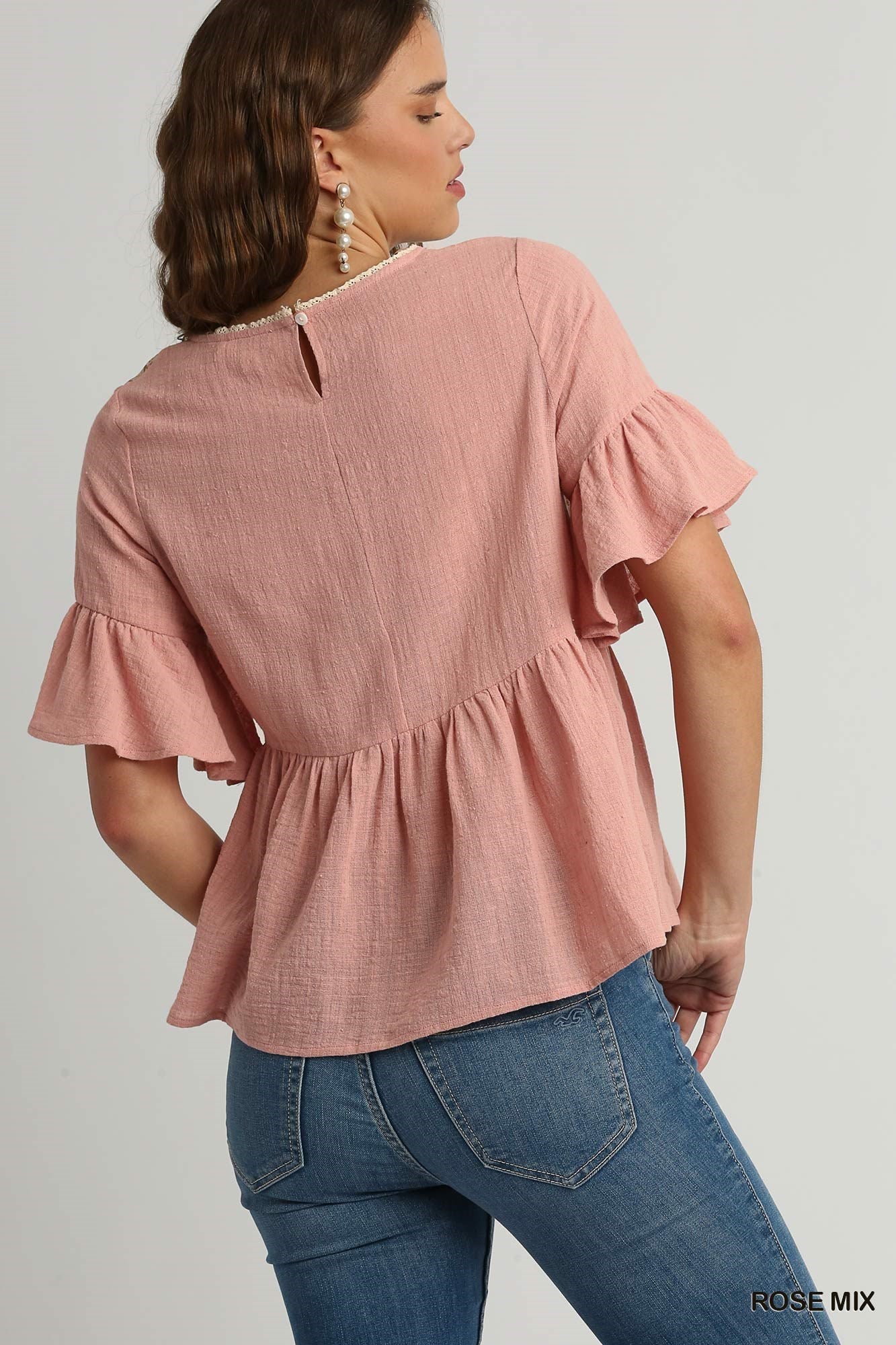 Rose Mix Short Sleeve Top