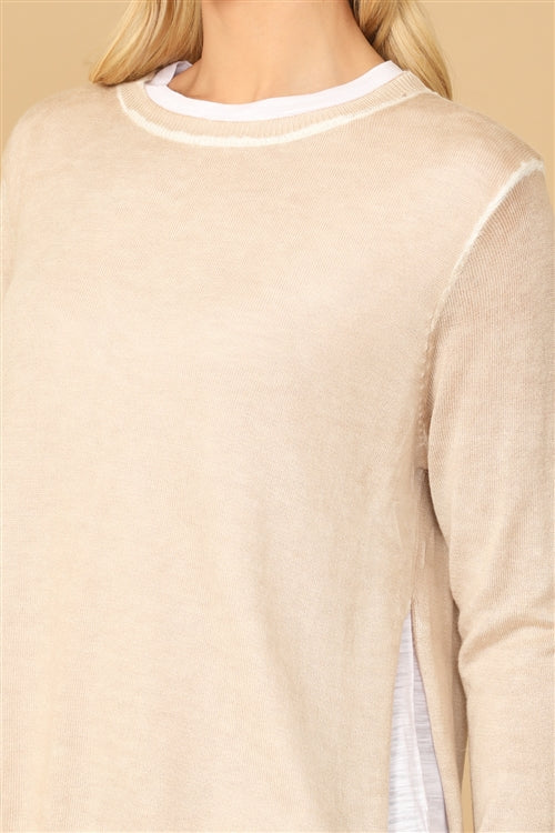 Oatmeal Sweater Top