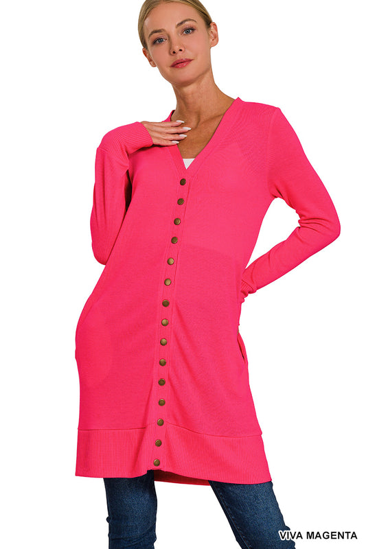 Viva Magenta Tunic Cardigan