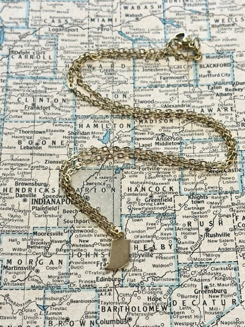 The Ellen Necklace - Tiny Indiana Charm Necklace