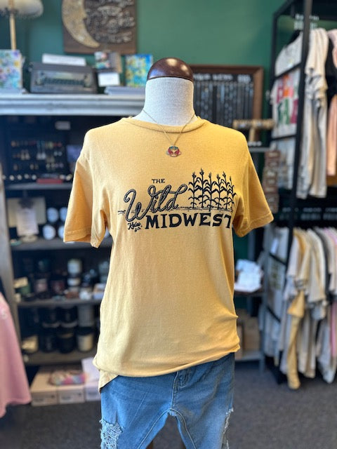 Wild Midwest Graphic Tee - Mustard