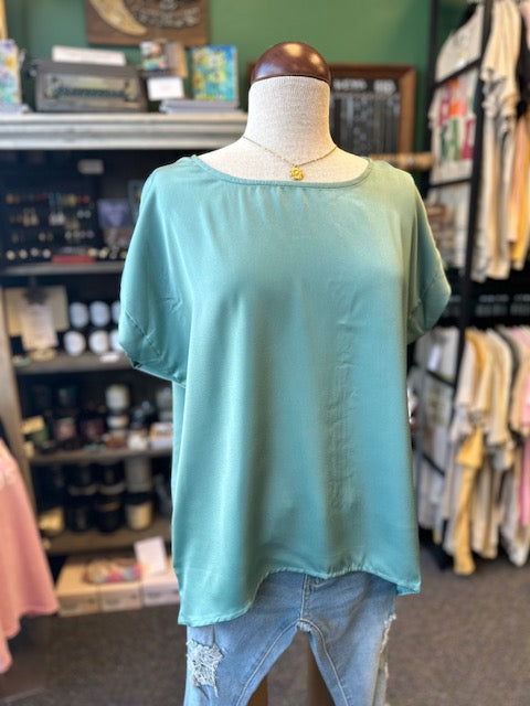 Mint Short Sleeve Blouse