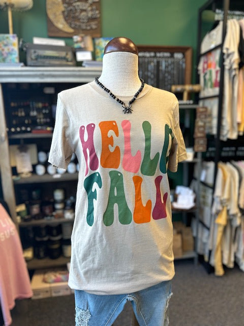 Hello Fall Retro Short Sleeve Top