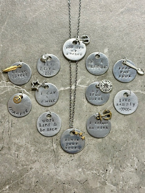 12 Day Hand Stamped Necklace Advent Calendar