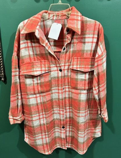 Sale - Red Plaid Shacket