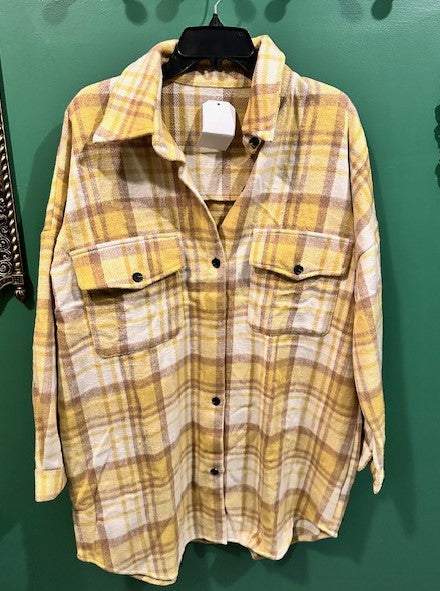 Sale - Yellow Plaid Shacket