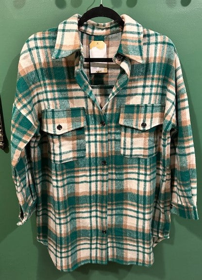 Sale - Green Plaid Shacket