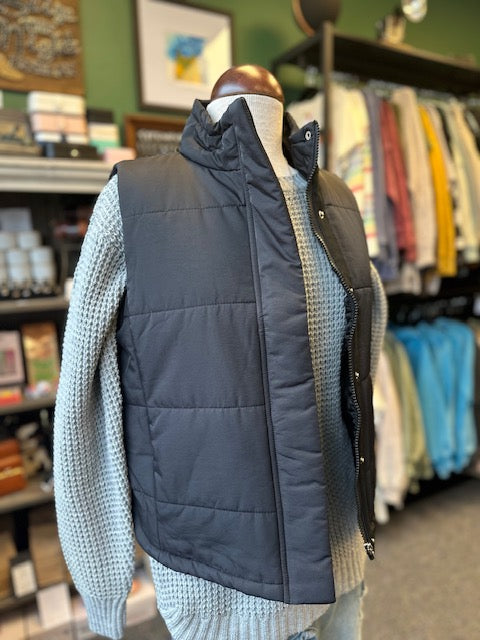 Full Length Black Puffy Vest