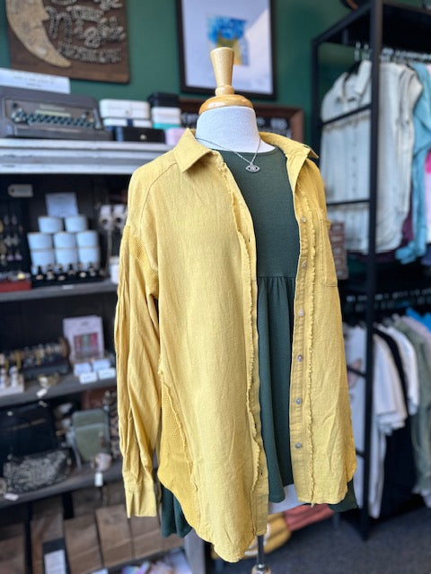 Honey Button Up Top