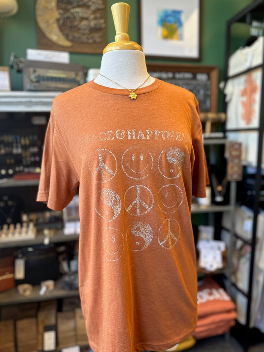 Peace & Happiness Short Sleeve Top
