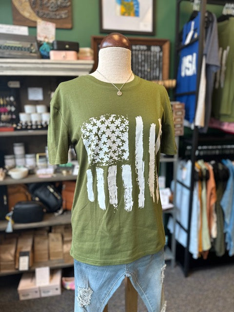 $10 Rack - Army Green July 4th Women's T-Shirt