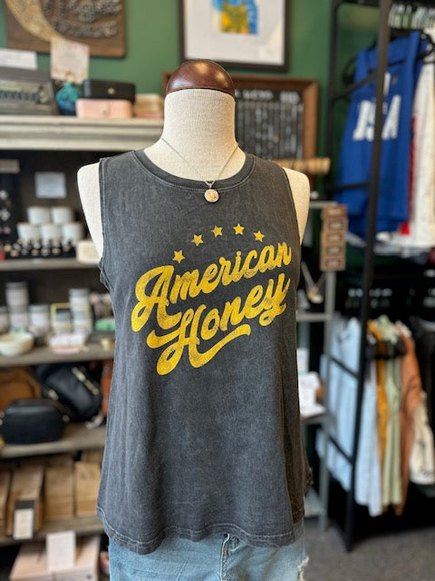 $10 Rack - AMERICAN HONEY Mineral Graphic Tank Top