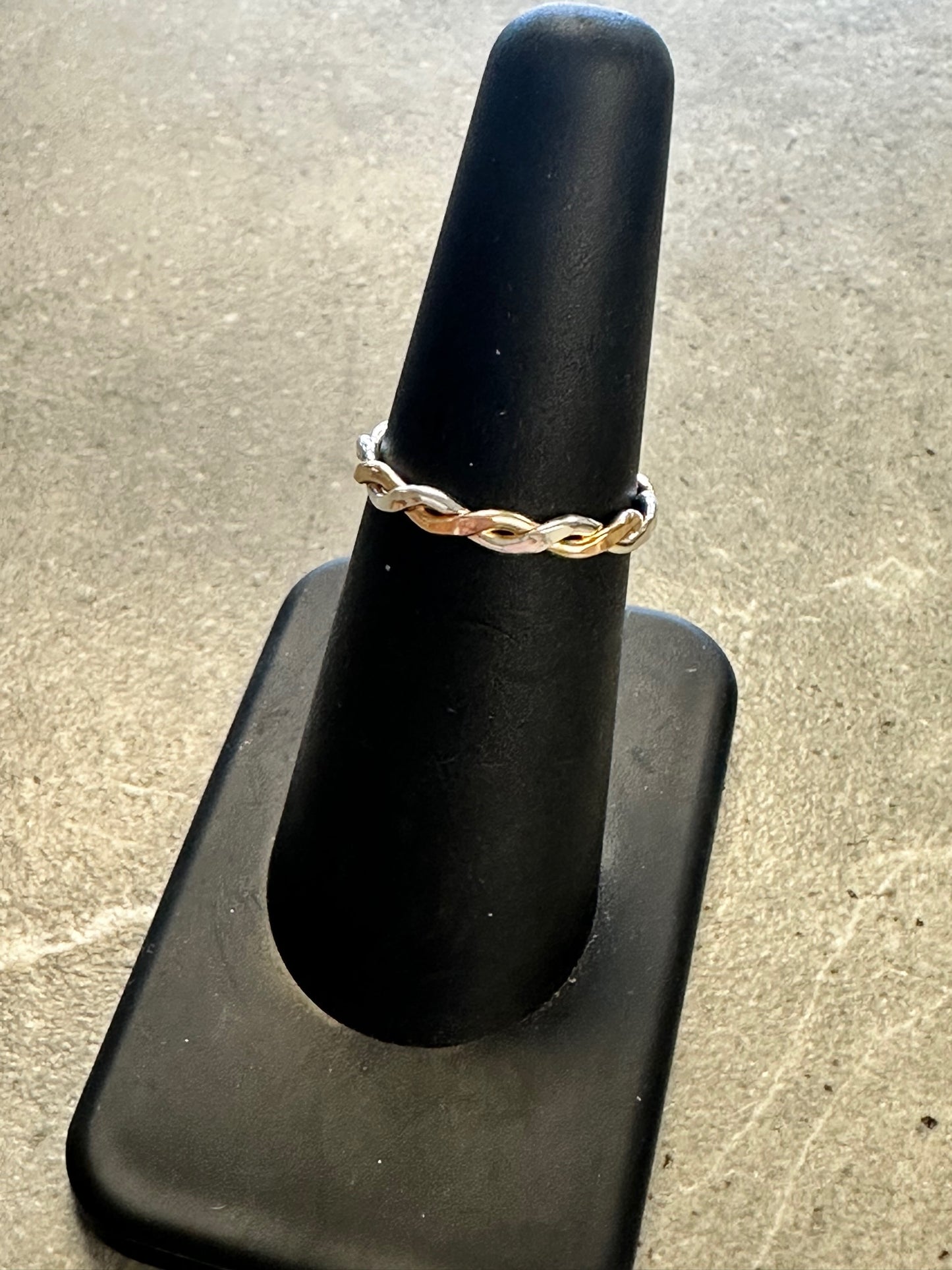 Mixed Metal Twist Ring