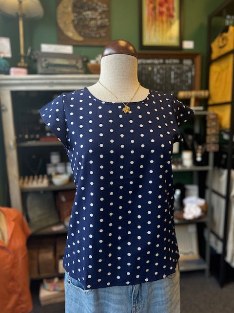 $10 Rack - Polka Dot Short-Sleeved Blouse