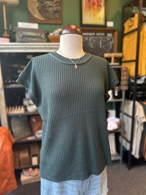 Ash Jade Oversized Short Sleeve Sweater
