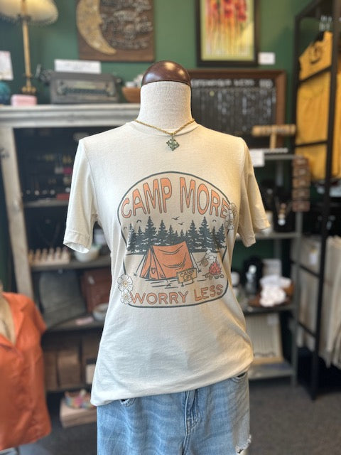 $10 Rack - Camp More Worry Less Graphic Tee
