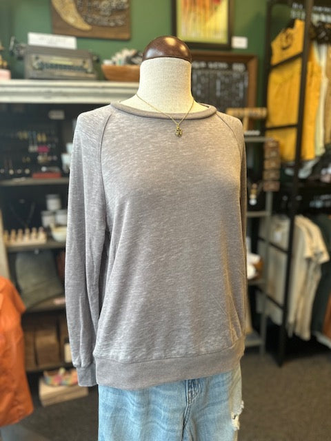 Gray Heather Long Sleeve Top