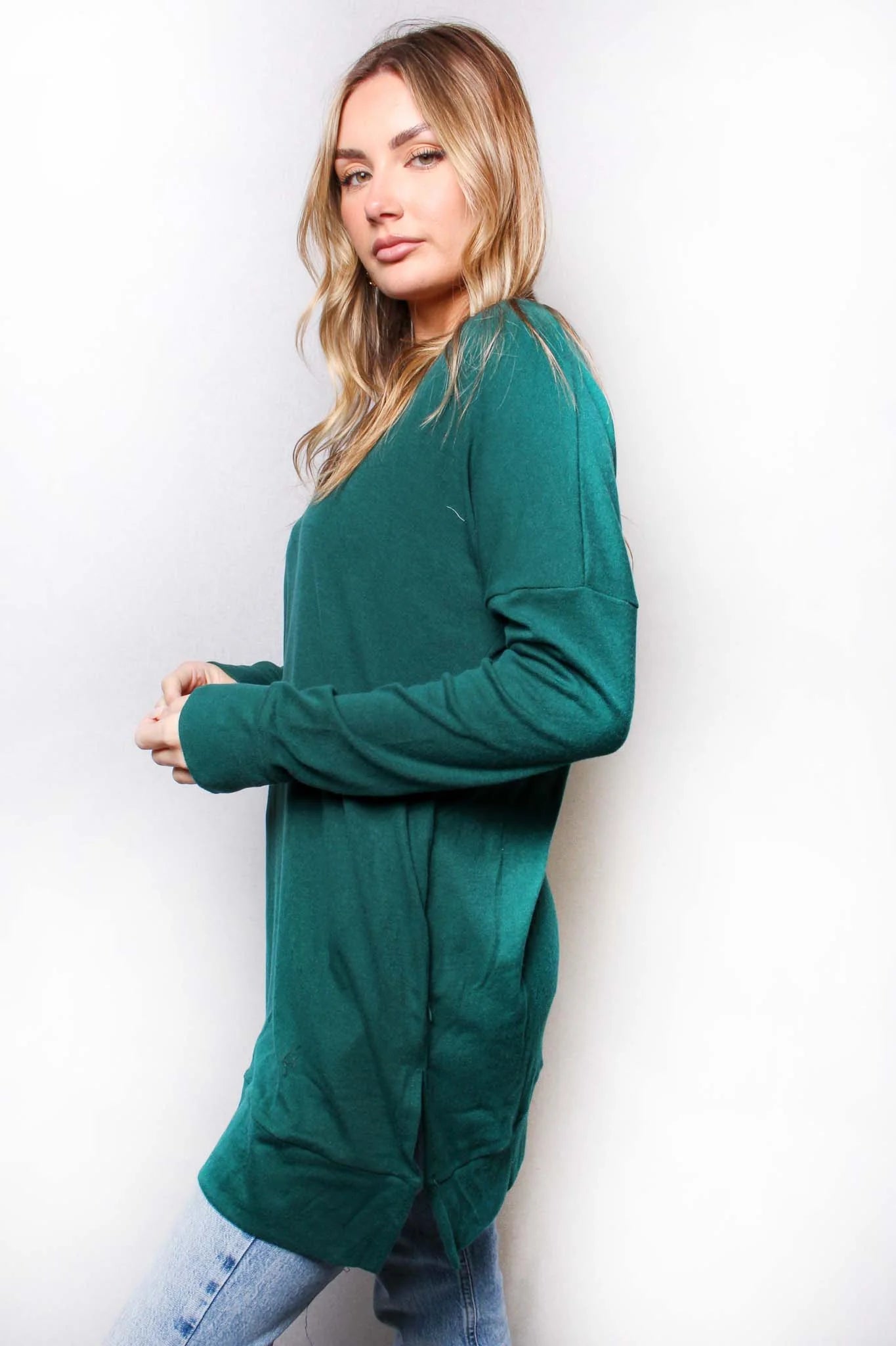 Sale - Hunter Green Long Sleeve Tunic Top