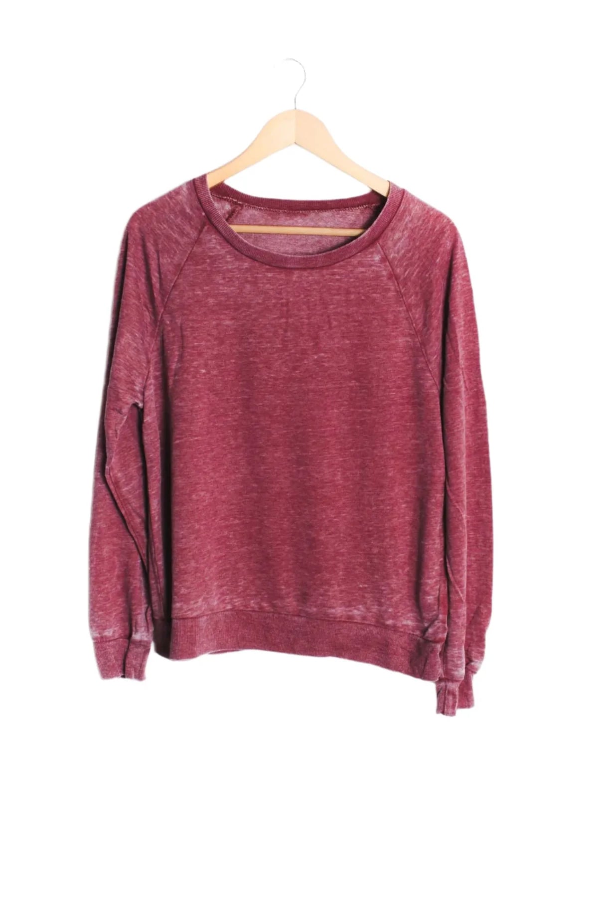 Burgundy Heather Long Sleeve Top