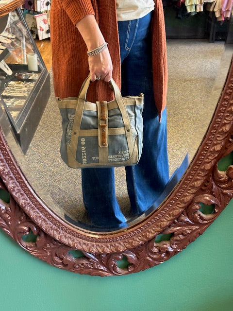 Dusty Blue Cowhide Portland Women's Crossbody Bag