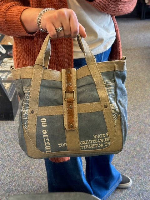 Dusty Blue Cowhide Portland Women's Crossbody Bag