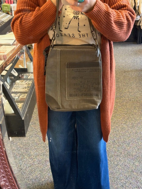 Identified Up-Cycled Canvas Women's Crossbody Bag