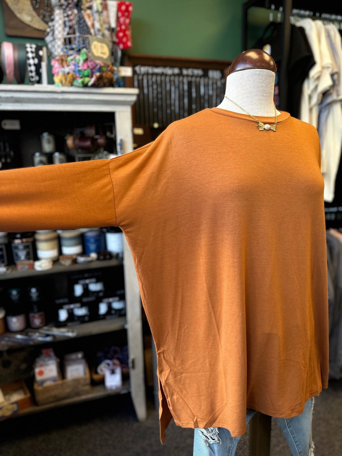 Almond Dolman Top