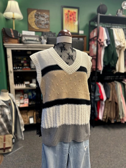 Taupe Sweater Vest