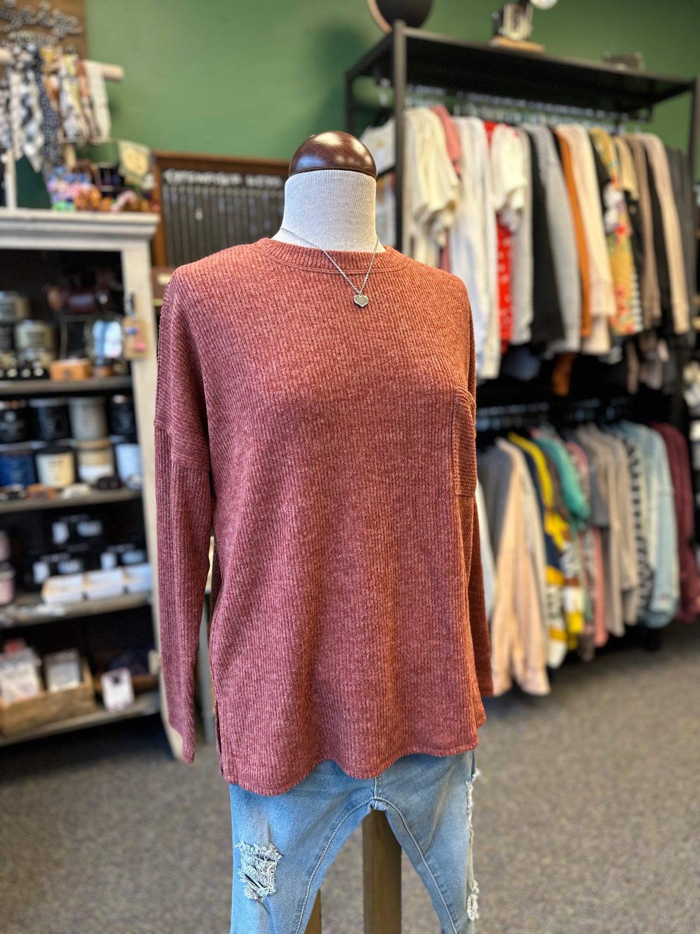 Sale - Rust Round Neck Sweater