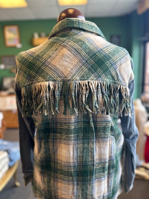 Evergreen Mix Fringe Shacket