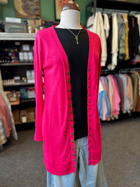 Sale - Viva Magenta Tunic Cardigan
