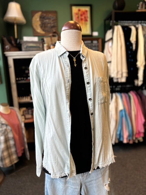 Sale - Light Wash Tencel Button Down Shirt