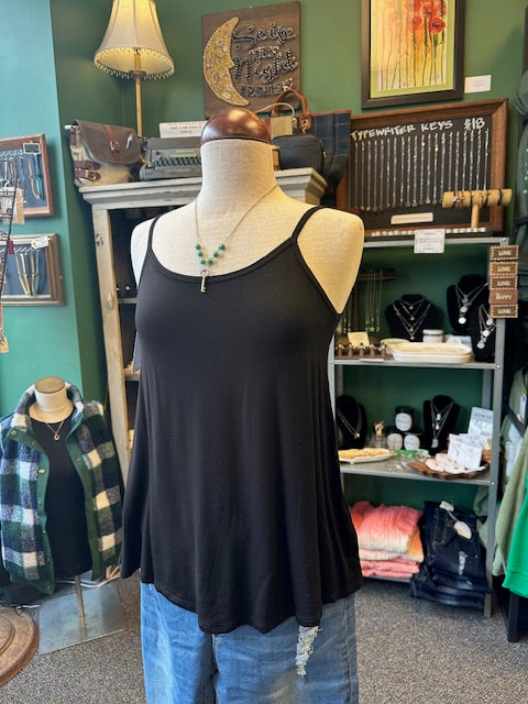 Black Two Way Tank Top