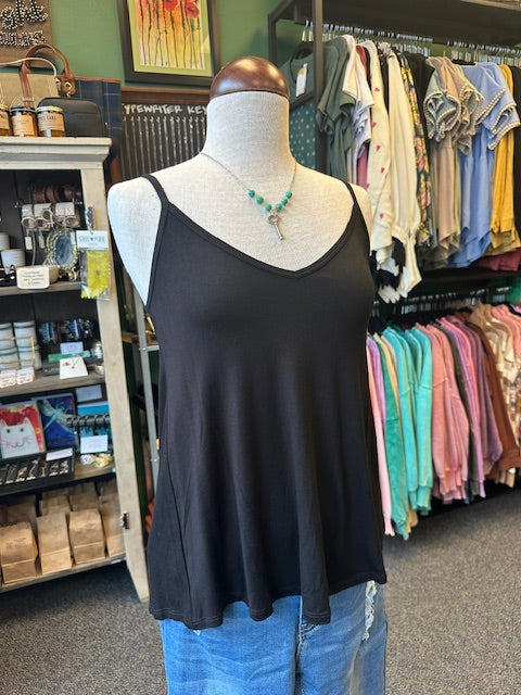 Black Two Way Tank Top