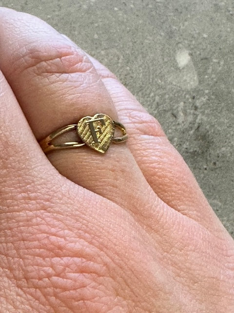 Vintage Initial Ring