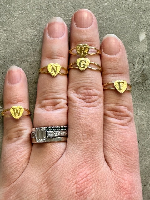 Vintage Initial Ring