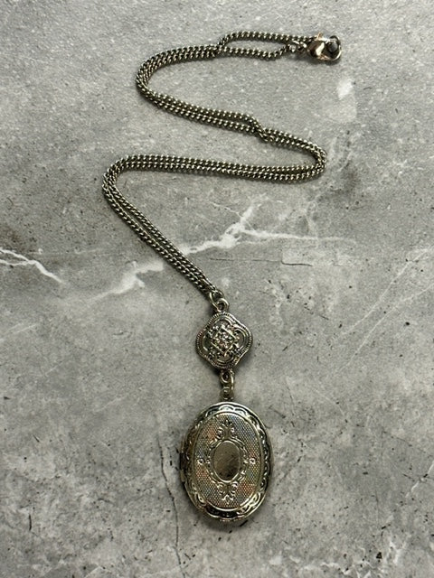 Vintage Oval Locket and Chain