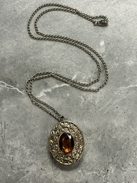 Vintage Avon Perfume Locket and Chain