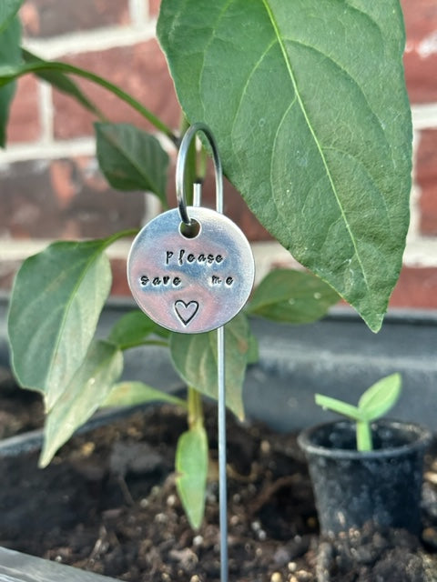 Hand Stamped Plant Markers