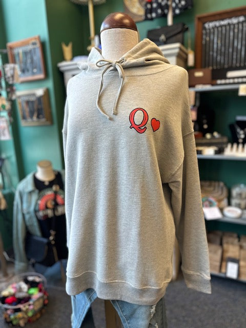 Queen of Hearts French Terry Graphic Hoodie