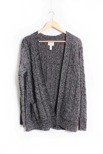 Charcoal Cable Cardigan