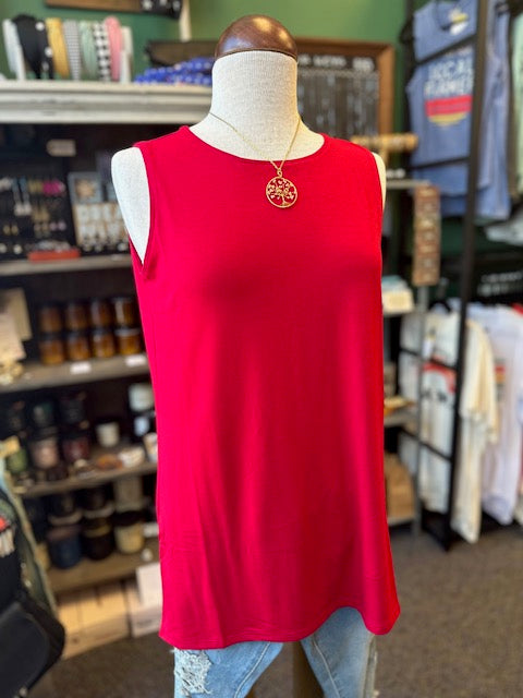 Burgundy Round Neck Top