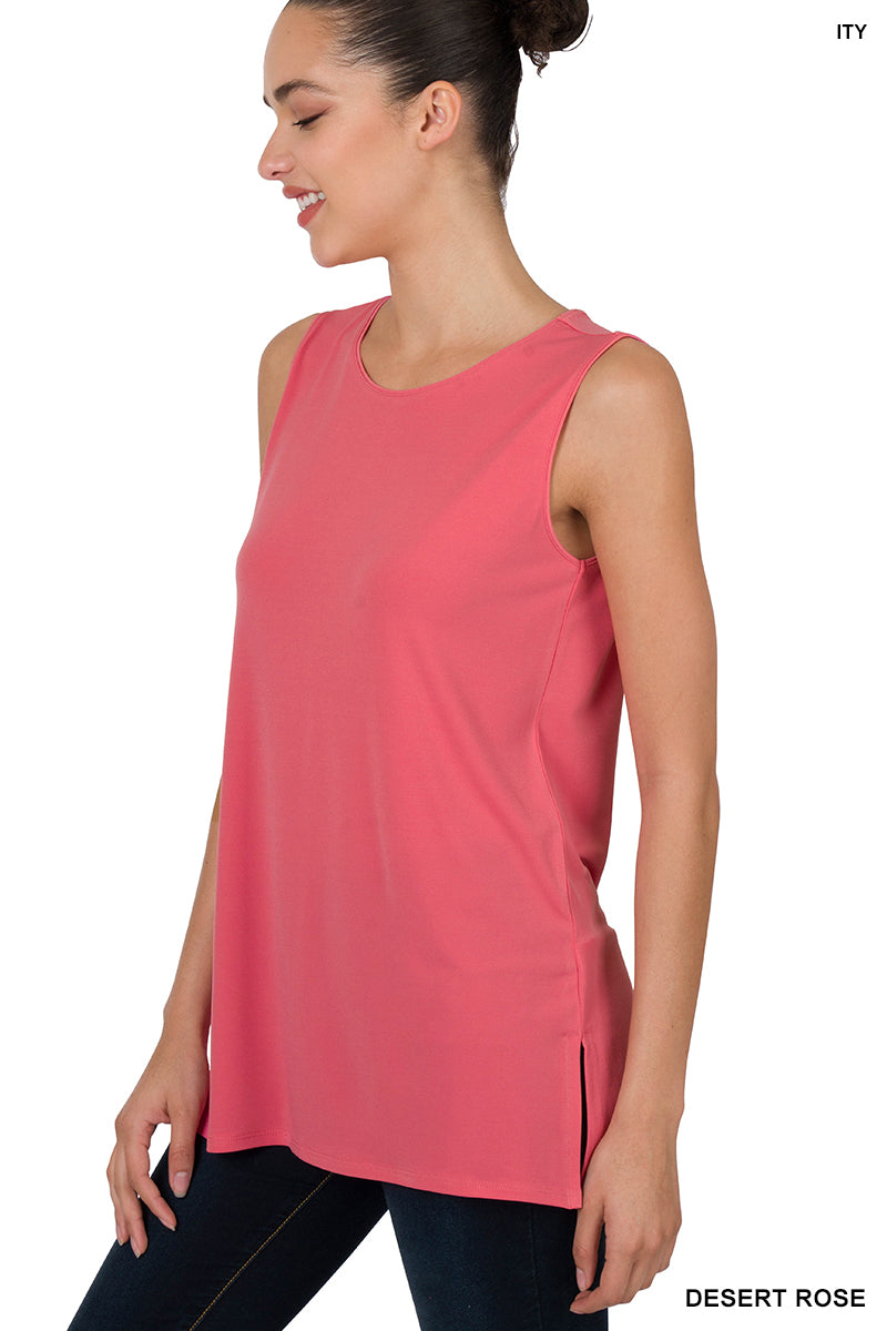 Desert Rose Crew Neck Tank Top