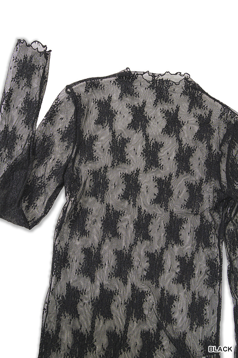 Cocoa Sheer See-Through Layering Top