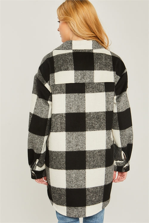 Sale - Black Plaid Shacket