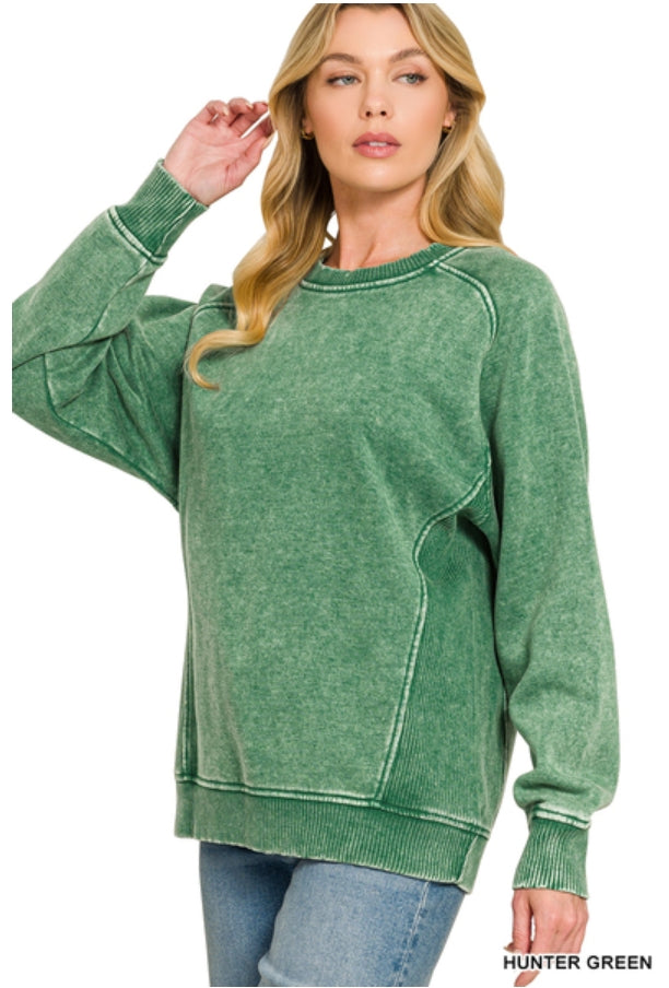 Hunter Green Side Rib Sweatshirt